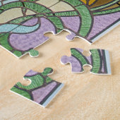 Glazen in lood wilde eenden legpuzzel (Zijkant)