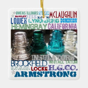 GLAZEN ISOLATOREN GESCHIEDENIS VAN DE SPOORWEG Tel Keramisch Ornament