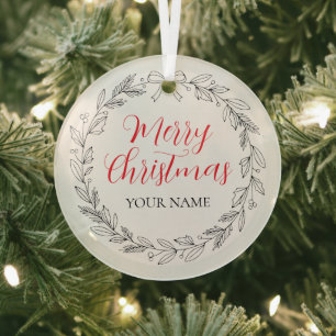 Glazen kerstboomornament met klassieke sjabloon glas ornament