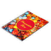 Glazen knikkers kleurrijke nostalgisch notitieboek (Linkerzijde)