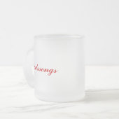 Glazen koffie met Mok-dood rood Matglas Koffiemok (Voorkant links)