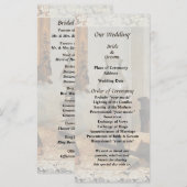 Glazen lamp en stereopticon-huwelijksprogramma programma (Voorkant / Achterkant)