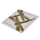 Glazen libellen tegeltje (Zijkant)