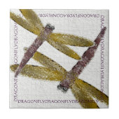 Glazen libellen tegeltje (Voorkant)