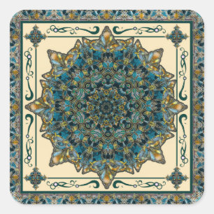 Glazen Lijsten raam Mandala Sticker