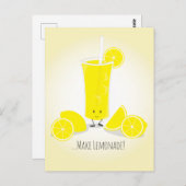 Glazen limonadeglas | BRIEFKAART (Voorkant / Achterkant)