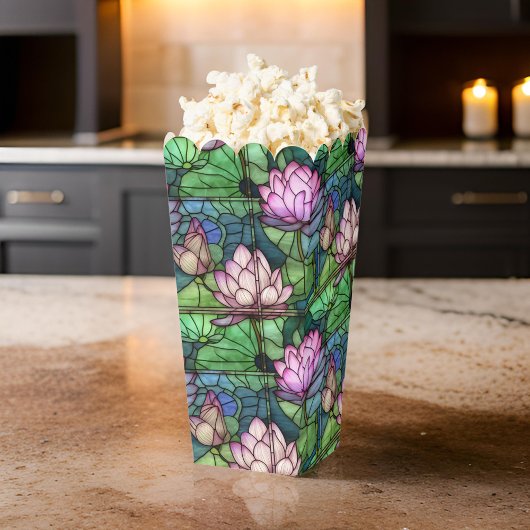 Glazen Lotus Popcorn Favor Dozen in Loodglasstijl Bedankdoosjes