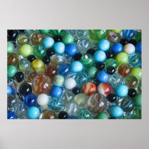 Glazen marbles poster