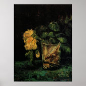 Glazen met rozen van Vincent van Gogh Poster (Voorkant)