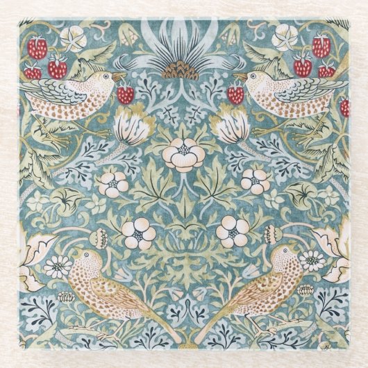 Glazen Onderzetter - Aardbeienplukker (Voorkant)