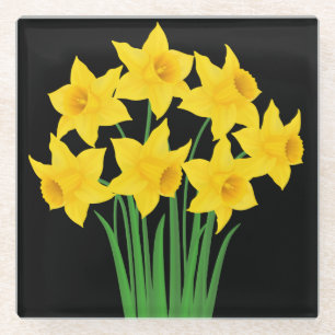 Glazen Onderzetter-gele diaffodils Glazen Onderzetter