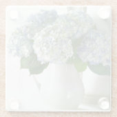 Glazen Onderzetter-Hydrangeas Onderzetter (Achterkant)