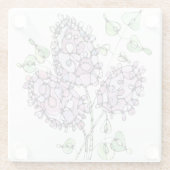 Glazen Onderzetter - Lilacs (Achterkant)