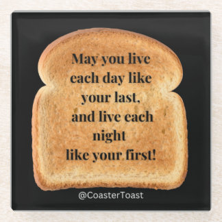 Glazen Onderzetter met Funny Witty Toast