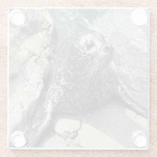 Glazen Onderzetter met gepolijst zegel (Achterkant)