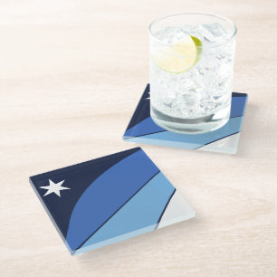 Glazen onderzetter met vlag van Columbia, SC