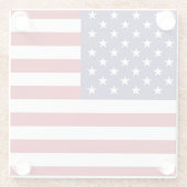 Glazen onderzetter met vlag van de VS (Achterkant)