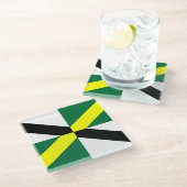 Glazen onderzetter met vlag van Monterey, VS (Schuin)