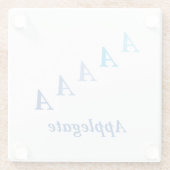 Glazen Onderzetter - Naam en Gestapte letters (bla (Achterkant)