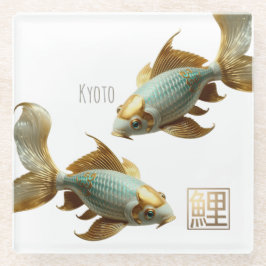 Glazen onderzetter/porseleinen Koi/glazen onderzet Glazen Onderzetter