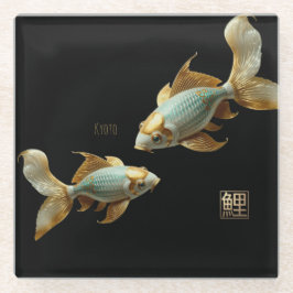 Glazen onderzetter/Porseleinen Koi/Onderzetter Glazen Onderzetter