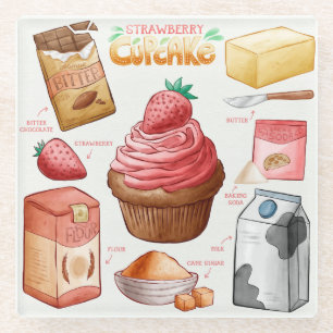 Glazen onderzetter voor cake recept