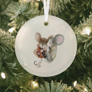 Glazen Ornament - Kerst Muizen