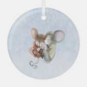 Glazen Ornament - kerstmuizen (Voorkant)