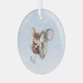 Glazen Ornament - kerstmuizen (Voorkant links)
