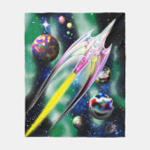 Glazen Rocket Fleece Deken (Voorkant)