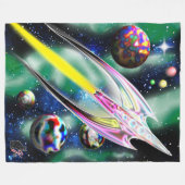 Glazen Rocket Fleece Deken (Voorkant (Horizontaal))