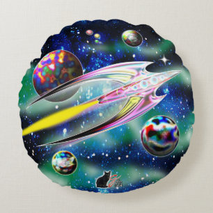 Glazen Rocket Rond Kussen