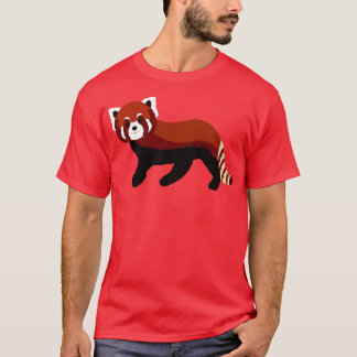 Glazen rode panda t-shirt