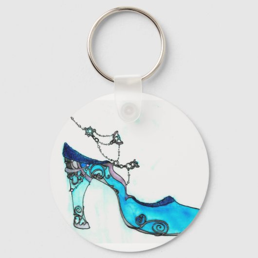 Glazen schuifster sleutelhanger (Voorkant)