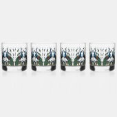 Glazen Set met pauw Elegantie (Rechts)