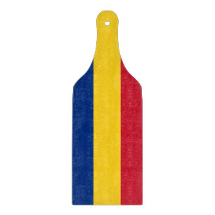 Glazen snijbordpapier met Roemeense vlag Snijplank