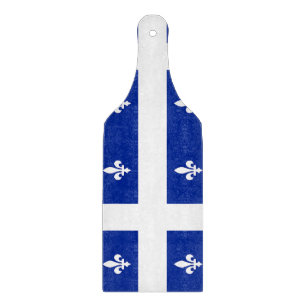 Glazen snijbordpapier met vlag Quebec Snijplank