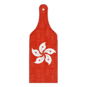 Glazen snijbordpapier met vlag van Hongkong Snijplank
