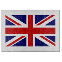 Glazen snijplaat onder Britse vlag | Pictogram Uni