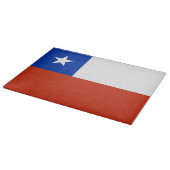 Glazen snijplank met vlag van Chili (Hoek)