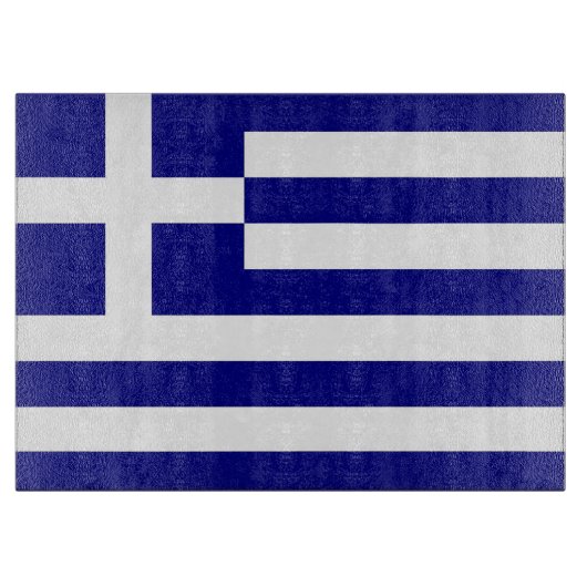 Glazen snijplank met vlag van Griekenland (Voorkant)