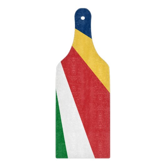 Glazen snijplank paddle Seychelles Kleuren (Voorkant)