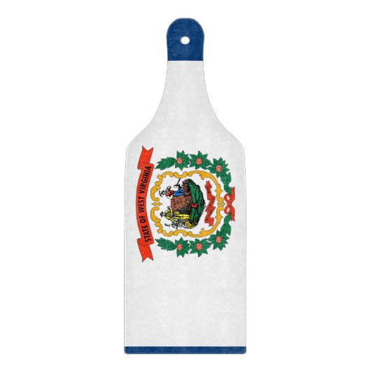 Glazen snijplank paddle West Virginia vlag (Voorkant)