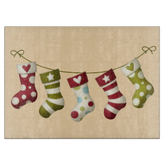 Glazen snijraad/kerstkousen snijplank