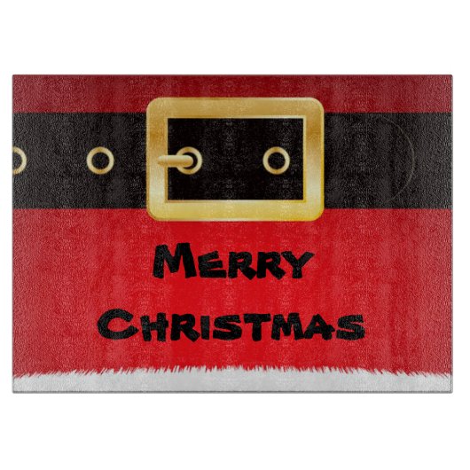 Glazen snijraad/Santa Suit Snijplank (Voorkant)