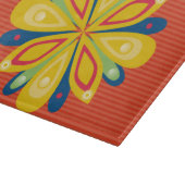 Glazen snijvlak Burst Red Snijplank (Hoek)