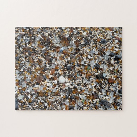 Glazen strand Puzzle Legpuzzel (Horizontaal)