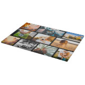 Glazen strips Uw 10 foto Collage Black Snijplank (Hoek)