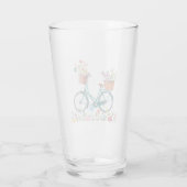 Glazen trommel, Pint Glass, 16 oz,  fiets (Achterkant)