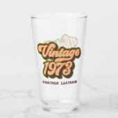 Glazen tumbler uit 1973 (Voorkant)